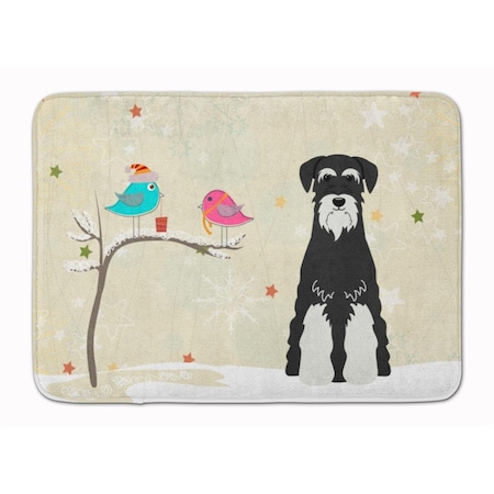 Carolines Treasures Christmas Schnauzer Salt and Pepper Machine Washable Memory Foam Mat BB2505RUG
